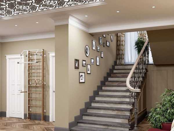 Обшивка бетонной лестницы массив ясеня